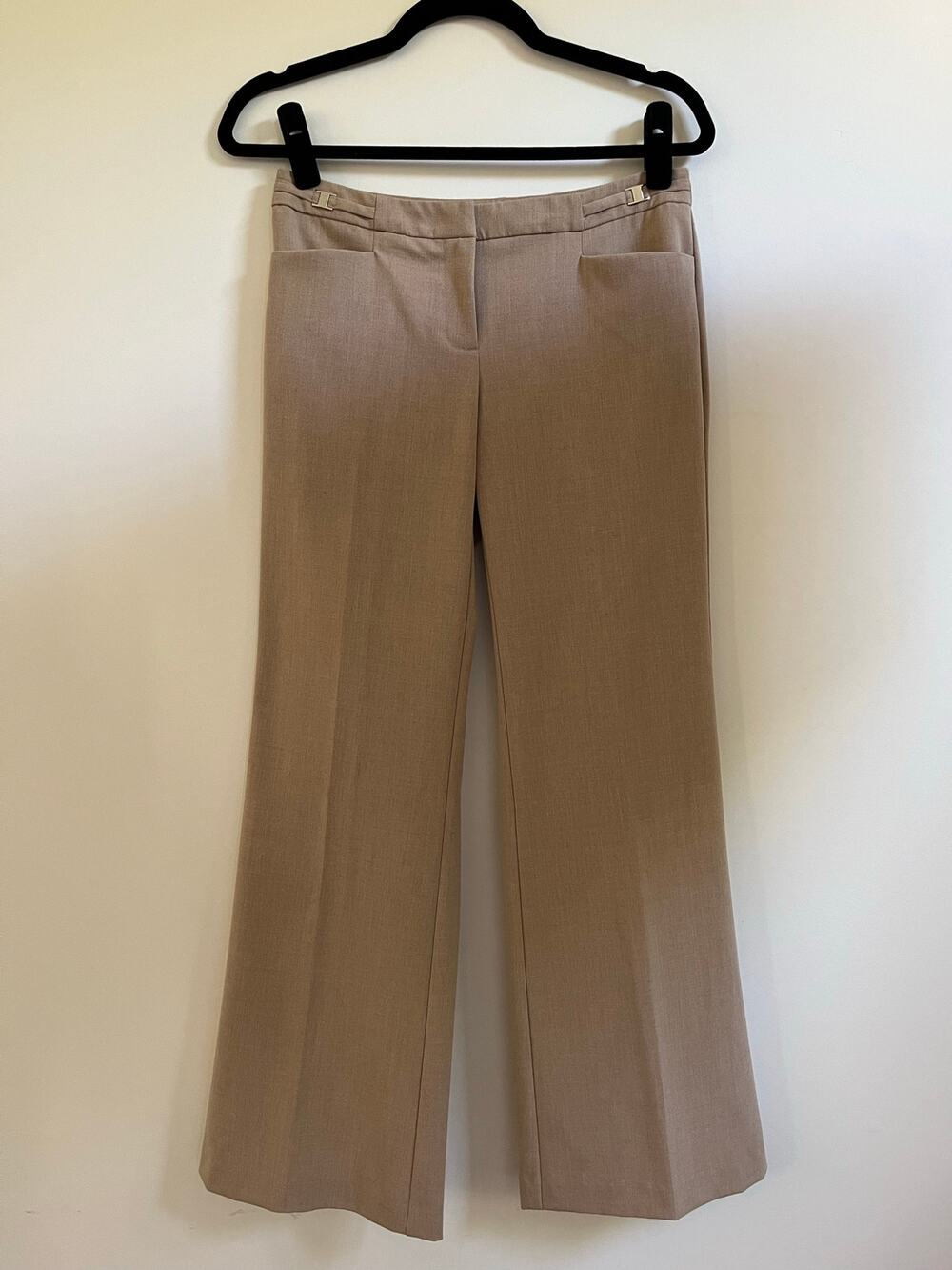 Y2K New York & Company Women’s Low Rise Wide Leg Flare Trouser Pants, Sz 0